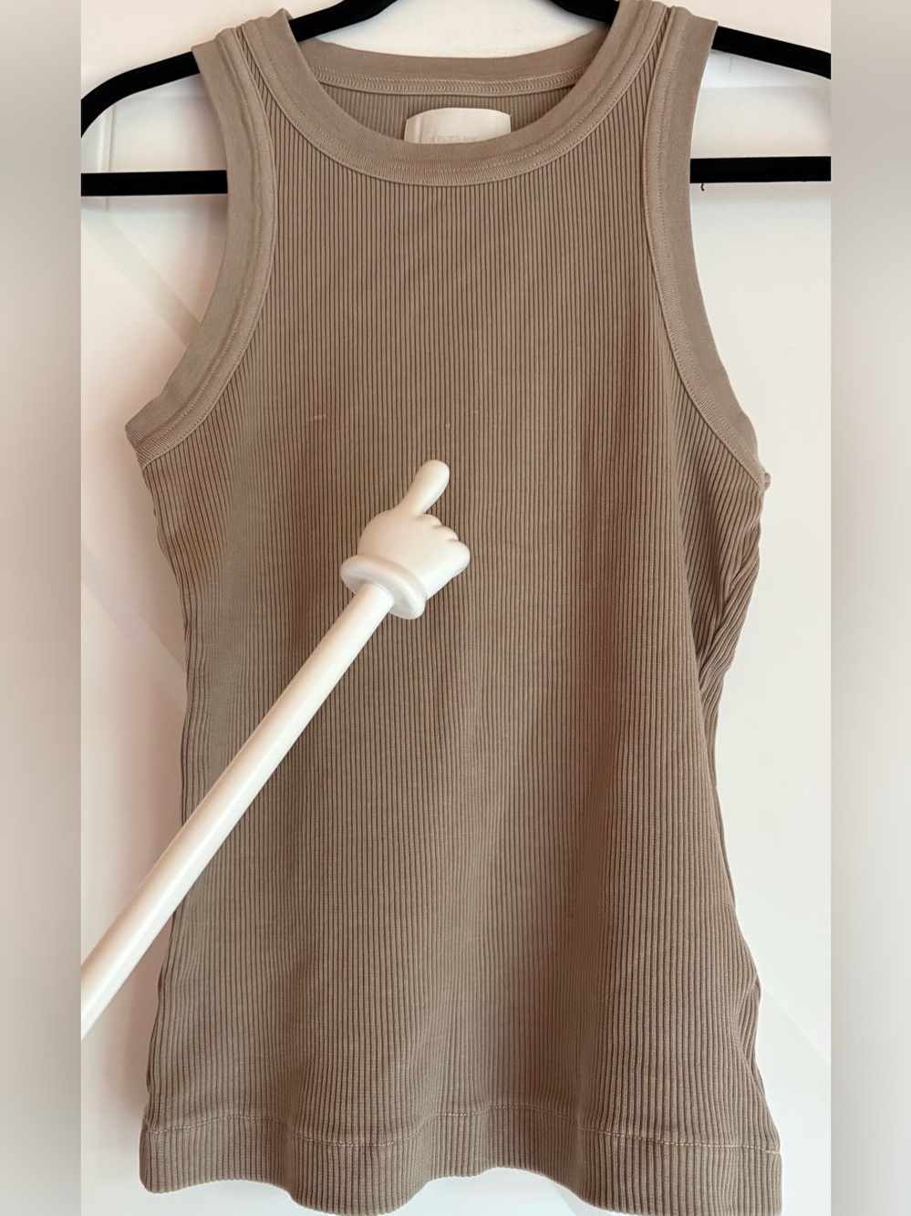 Citizens of Humanity Ribbed Tank Taupe Beige S - Picture 4 of 6